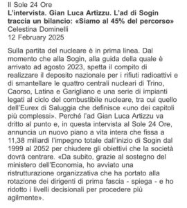 ARTIZZU SU SOLE24ORE