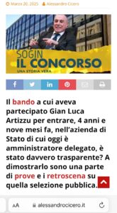 ARTICOLO SU ASSUNZIONE SOGIN ARTIZZU
