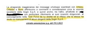 SOGIN, ESTRATTO CAPTAZIONE ARTIZZU CITTADINI E BONO