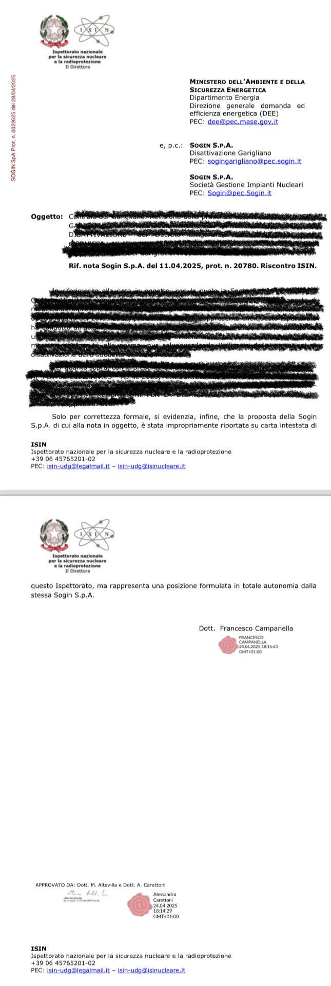 PROTOCOLLO ISIN A MASE