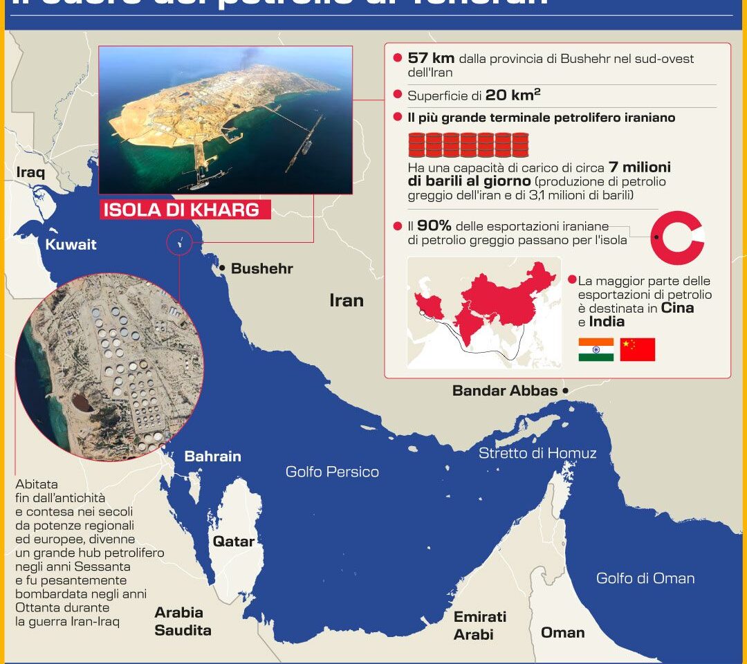IRAN, IL RUOLO DELL'ISOLA DI KHARG - INFOGRAFICA