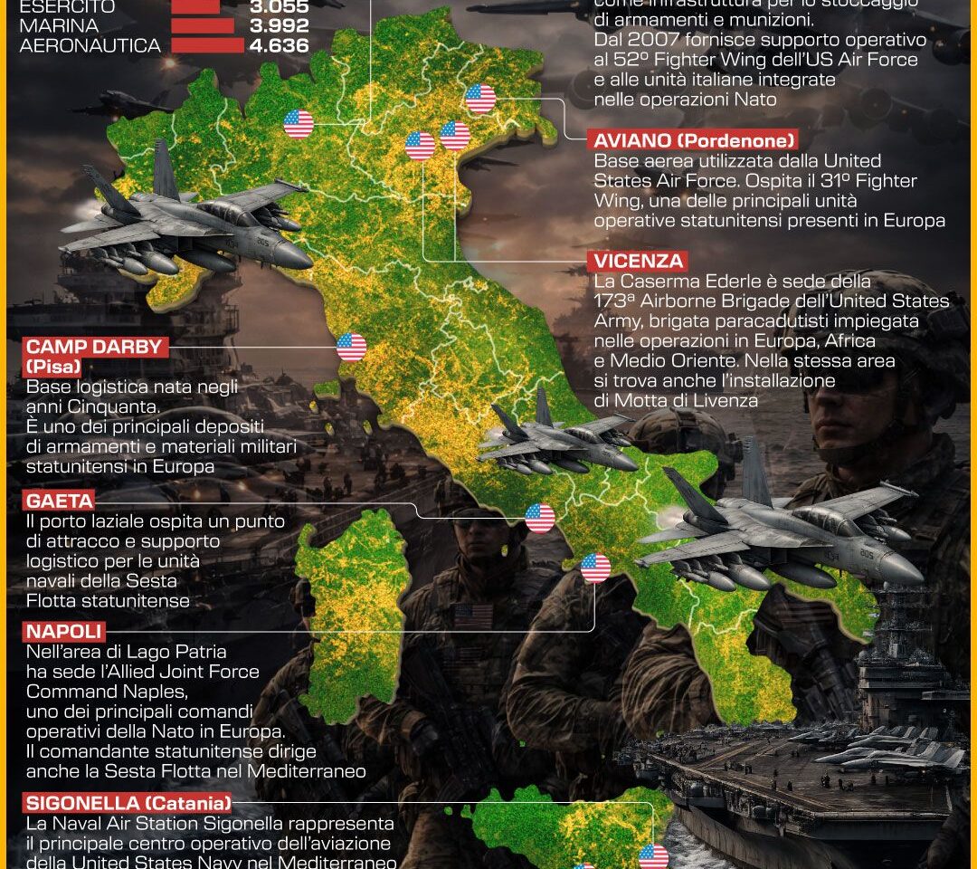 LE BASI USA IN ITALIA. INFOGRAFICA