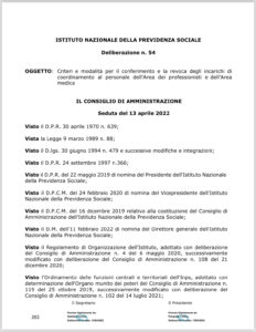 DELIBERA INPS PASQUALE TRIDICO