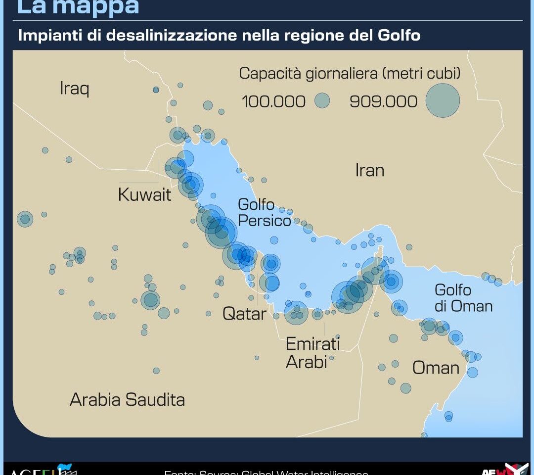 ACQUA COME IL PETROLIO, ARMA IN GUERRA IN IRAN INFOGRAFICA